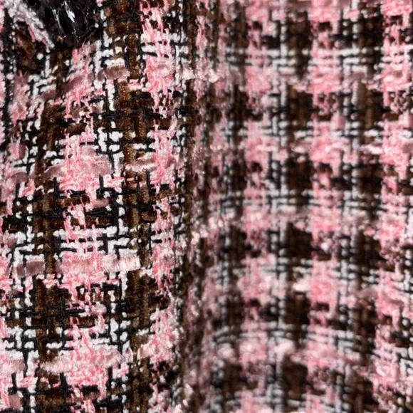 Chic Pink and Black Women's Coat - Picture 3 of 5